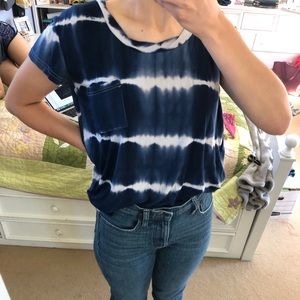 Sweet Romeo Tie Dye Blue White Top- Nordstrom